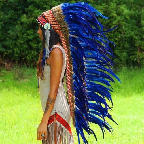 Vista 20 de Novum Crafts Tocado de plumas Inspirado en indios nativos americanos Elige