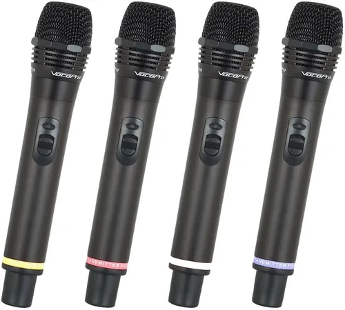 Vista 4 de VOCOPRO UHF580510 Sistema de micrófono inalámbrico UHF recargable profesional de 4 canales