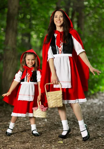 Vista 7 de Disfraz de caperucita roja de lujo para niños Multicolor