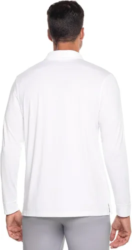 Vista 2 de Coolibar playera polo para golf con UPF 50+ para hombre - Protege del sol, XL, Blanco