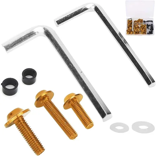 Vista 4 de Kit de carenado, 158 unids/set universal para juntas de carenado, kit de llave de motocicleta (dorado)