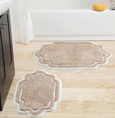 Vista 41 de Home Weavers - Tapete de baño 100% algodón copetudo, supersuave y absorbente, lavable a máquina y apto para secadora lino