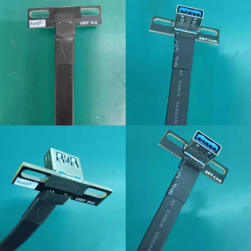 Vista 6 de ADT-Link - Cable de extensión USB 3.0 tipo A macho a USB A hembra, 90 FPV, delgado, plano, suave, flexible, FPC (2.0 in, S1A-S5T)