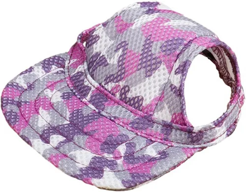 Vista 13 de Sombrero deportivo para perros, sombrero de lona para mascotas, sombrero de tela Oxford de béisbol deportivo con agujeros para las orejas