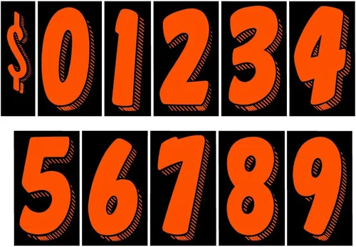 Vista 6 de EZ Line Calcomanías de vinilo para parabrisas de automóviles, calcomanías de números grandes, 13 docenas de suministros para concesionarios