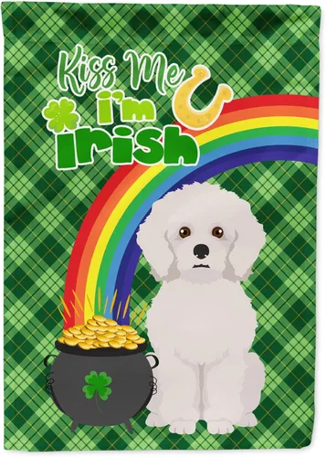Vista 147 de Caroline's Treasures WDK4731GF - Bandera decorativa para jardín del día de San Patricio, color negro y tostado, Airedale Terrier, para jardín