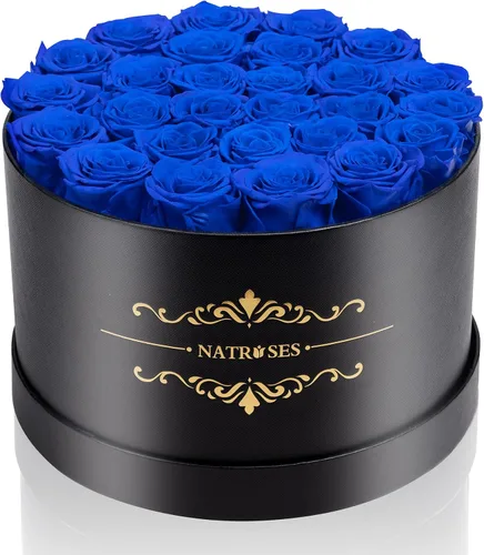 Vista 11 de 27 rosas preservadas en una caja de flores para entrega, regalos