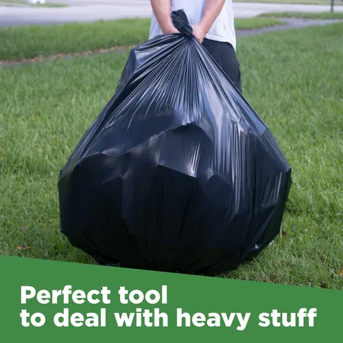 Vista 14 de ToughBag Bolsas de basura extra grandes de 95-96 galones, bolsas de basura negras de 61 x 68 pulgadas, 50 unidades de grosor de 1.2 mil de grosor