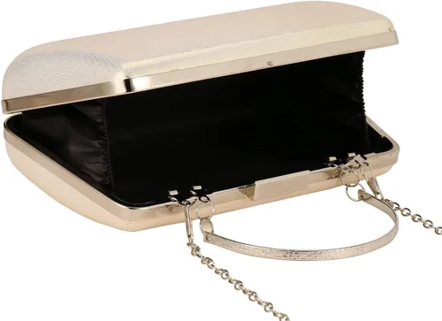 Vista 6 de ZHANNI Elegante caja de embrague de noche para mujer, con marco de metal, bolso de noche, bolso de mano, boda, graduación, fiesta, novia, embrague