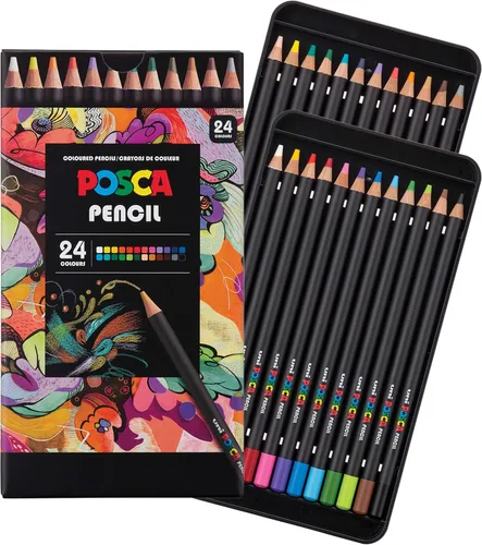 Vista 13 de uni POSCA Lápices de Colores, Mina de 4.0mm, Juego Surtido, Paquete de 36