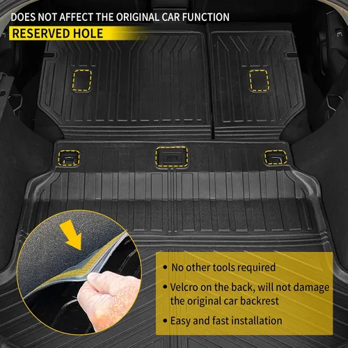 Vista 4 de Alfombrilla de carga compatible con Honda Civic Hatchback 2022-2025 2026, forro de carga de elastómero termoplástico, protector de cubierta