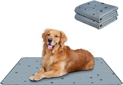 Vista 6 de RIOUSSI - Almohadillas reutilizables para orina para perros, cachorros, lavables, absorbentes, a prueba de fugas Soft Material Non-Slip Bottom