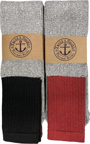 Vista 2 de Yacht & Smith Calcetines térmicos para hombres, mujeres y niños, paquete a granel, calcetines gruesos y cálidos para botas de invierno para clima