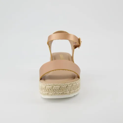 Vista 3 de CUSHIONAIRE Melissa - Sandalias de cuña tipo alpargata para mujer
