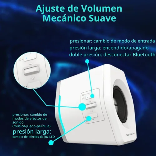 Vista 2 de Altavoces G2000 de 32W para PC de Computadora de Edifier para Gaming Desktop PC Laptop Mac con Woofer, Bluetooth, USB, Entradas AUX de 3.5mm, Luces