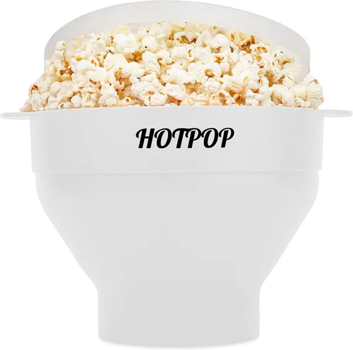 Vista 15 de El Hotpop Original - Palomitero para microondas, Popcorn, contenedor de silicona para hacer palomitas de maíz, cuenco plegable sin BPA y apto