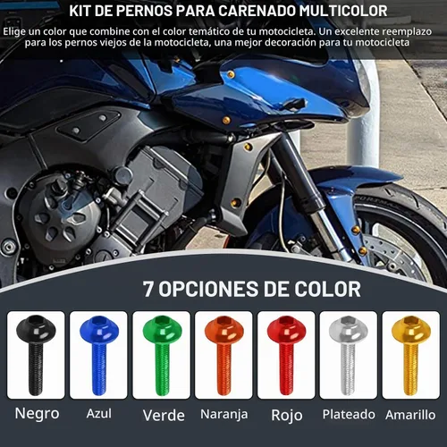 Vista 5 de CHIFUN Kit de pernos de carenado de motocicleta, 195 piezas de tornillos de aluminio M5 M6, kit surtido de arandelas de plástico, tuercas