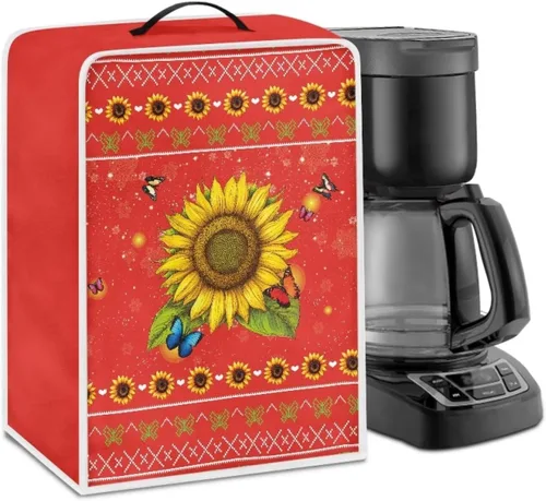 Vista 48 de Mumeson Funda para cafetera de girasol, extra grande, ligera, con asa, cubierta para máquina de café, tostadora, cubierta a prueba de polvo