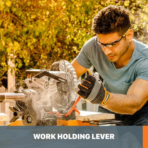 Vista 3 de WORX Sierra ingletadora compuesta deslizante inalámbrica de 20 V
