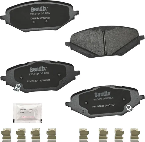 Vista 88 de Bendix Pastillas de freno traseras de cerámica Priority1 CFC1020 para Cadillac CTS 2007-2006, SRX 2009-2004, STS 2010-2006
