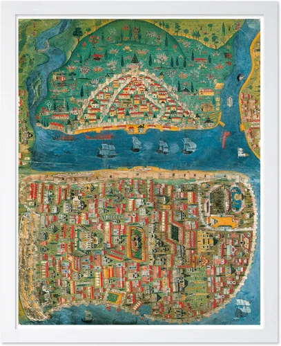 Vista 20 de Poster Master Póster retro de viaje con mapa monumental vintage de Florencia, arte italiano, gran regalo para hombres, mujeres, amantes