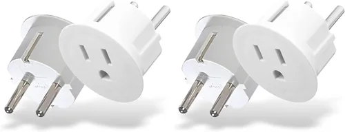 Vista 13 de OREI World Travel - Adaptador de enchufe de viaje M8 Max, 3 USB + Pd 18 W USB-C de entrada - 2 tomas de EE. UU. - Accesorios para Europa, Asia