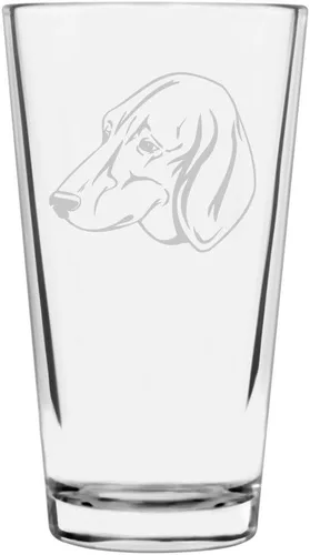 Vista 386 de Podenco Canario - Vaso de pinta de 16 onzas con temática de perro personalizado