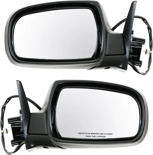 Vista 122 de TRQ Conjunto de 2 piezas de espejo lateral para conductor y pasajero, ajuste eléctrico, sin calefacción, sin memoria, color negro, compatible