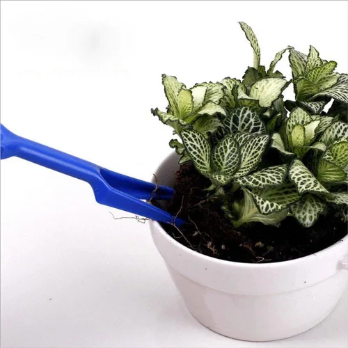 Vista 6 de 2 piezas de mini herramientas de trasplante de suculentas de mano, color azul, plántulas de plástico Widger, siembra, excavación, mini herramientas