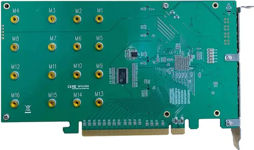 Vista 3 de HighPoint HBA M.2 Rocket 1104 PCIe Gen3 NVMe HBA de 4 puertos para sistemas Windows, Mac, Linux y VMWare.