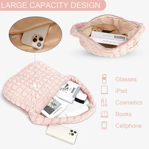 Vista 5 de Bolsa acolchada para mujer, bolsa acolchada ligera, bolsa acolchada para el hombro