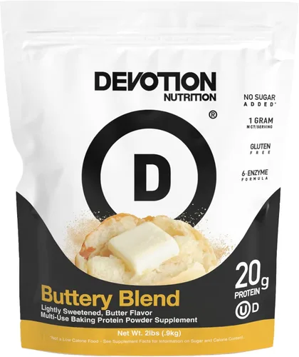 Vista 11 de Devotion Nutrition Brownie - Proteína en polvo para batidos, hornear, brownies, postres, 0.71 oz de aislado de suero y mezcla de caseína, sin azúcar