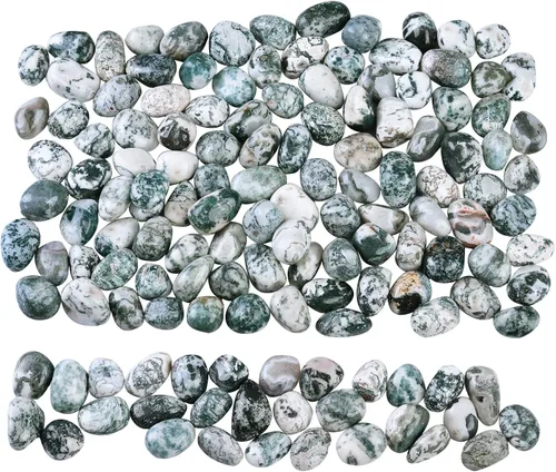Vista 3 de Nupuyai Piedras pulidas pulidas de 1 libra (alrededor de 16.23 oz), cristales irregulares para curación/energía/piedras de ágata de árbol lisas