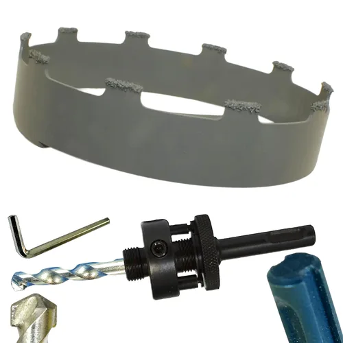 Vista 51 de Kit de extensión y eje de sierra perforadora de 7/16 pulgadas: 2 ejes hexagonales de 1/2 pulgadas y extensión de 12 pulgadas para sierras