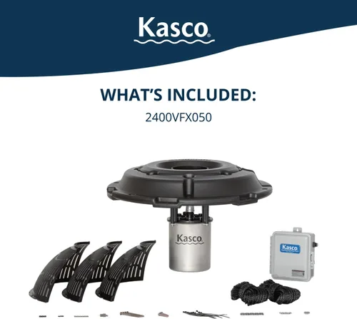 Vista 2 de Kasco Fuente de aireación VFX de 1/2HP, cable de alimentación de 120 V, 50