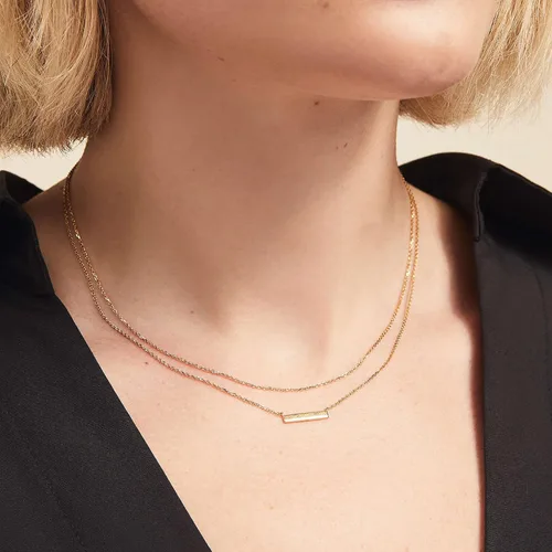 Vista 2 de Collner Collar con colgante de corazón de oro de 14 quilates para mujer, delicado collar de estrella, gargantilla de mal de ojo, collar bohemio