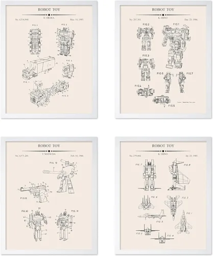 Vista 82 de Poster Master Póster de juguete de construcción de 2 piezas, estampado de patente de bloques de construcción, arte de minifigura, diseño