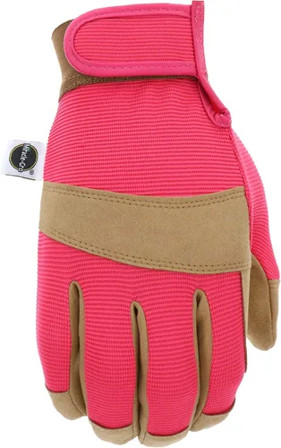 Vista 2 de Miracle-Gro MG86205 - Guantes generales de utilidad – [medianos/grandes], guantes acolchados de piel sintética, espalda de elastano, muñeca