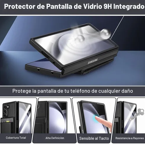 Vista 5 de Vofolen Funda tipo cartera con tarjetero para Samsung Galaxy Z Fold 5