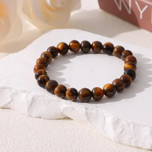 Vista 3 de SONNYX 5-7 pulseras de piedras semipreciosas de 0.315 pulgadas para mujer, pulseras de cuentas de cristal curativo para mujeres y hombres, pulseras