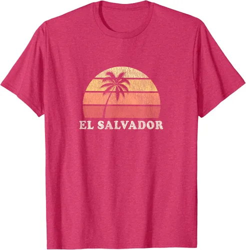 Vista 30 de El Salvador Vintage 70s Retro Throwback Design Camiseta, Azul