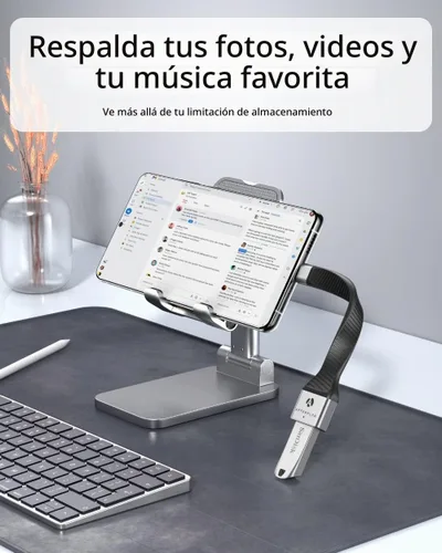 Vista 5 de Cable adaptador USB-A hembra a USB-C macho OTG, 10 Gbps, 5