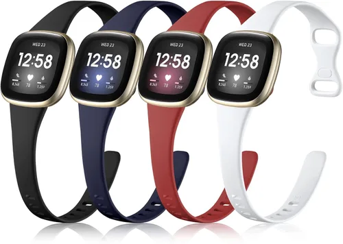 Vista 11 de Getino Compatible con Fitbit Versa 3/Versa 4 Bandas/Sense/Sense 2 Bandas para Mujer y Hombre, Accesorios de Banda Deportiva Fina y Duradera, Pequeña