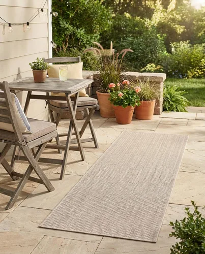Vista 125 de Rugs.com Outdoor Solid Collection - Alfombra de pelo plano beige de 2 x 3 pulgadas, perfecta para entradas, cocinas, rincones de desayuno, piezas