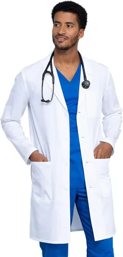 Vista 4 de Cherokee WW410AB - Abrigo de laboratorio para hombre, ropa de trabajo, 40 pulgadas