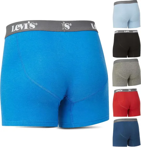 Vista 2 de Levi's Calzoncillos tipo bóxer para hombre, ropa interior de algodón transpirable para hombre, paquete de 6