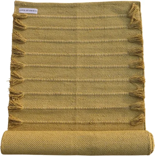 Vista 13 de Jaipur Art & Rugs - Alfombra de yoga de algodón, respetuosa con el medio ambiente, tejida a mano, gruesa (0.945 x 2.835 x 0.197 in)