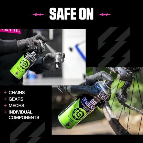 Vista 11 de Muc-Off Bio Degreaser, 500 Mililitros - Aerosol Soluble en Agua, Biodegradable para Limpieza Profunda de Partes Grasientas de Bicicletas