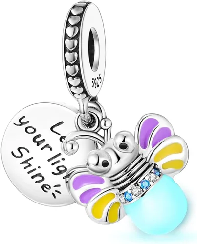Vista 2 de Hapour Abalorios de plata de ley 925 aptos para pulseras de dije, dije de corazón de sol para mascotas, pulsera y collar, cuentas de joyería
