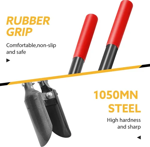 Vista 3 de Excavadora manual para postes de poste de alta resistencia, 58 pulgadas Long Fiberglass Handle with Scale,Sturdy Thick Carbon Steel Head,Non-slip
